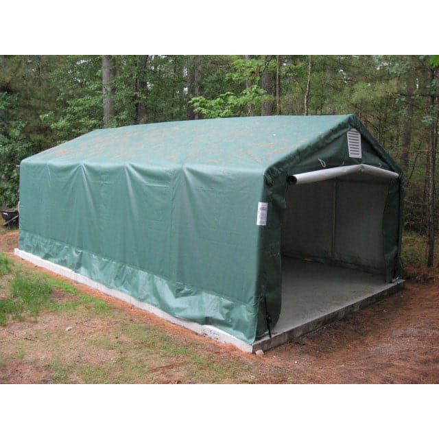 Rhino Shelter Extended Garage (Round Style) 12'W x 40'L x 8'H