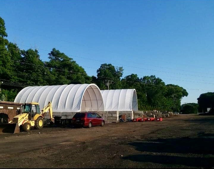 Rhino Shelter Portable Building (Round Style) 30’W x 65’L x 15’H