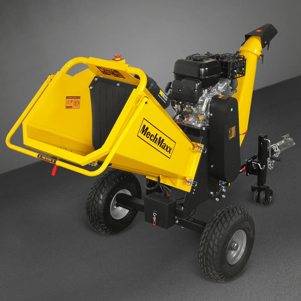 MechMaxx 6 inch E-start ZONSEN 459cc 15hp Gasoline Engine Powered Drum Wood Chipper,  P4206