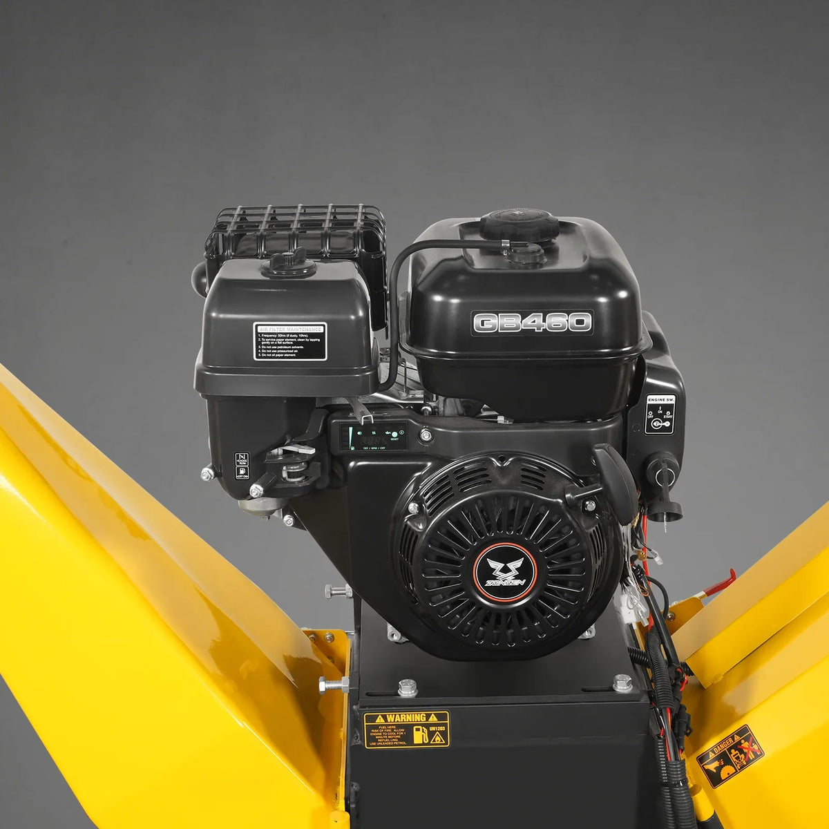 MechMaxx 6 inch E-start ZONSEN 459cc 15hp Gasoline Engine Powered Drum Wood Chipper,  P4206