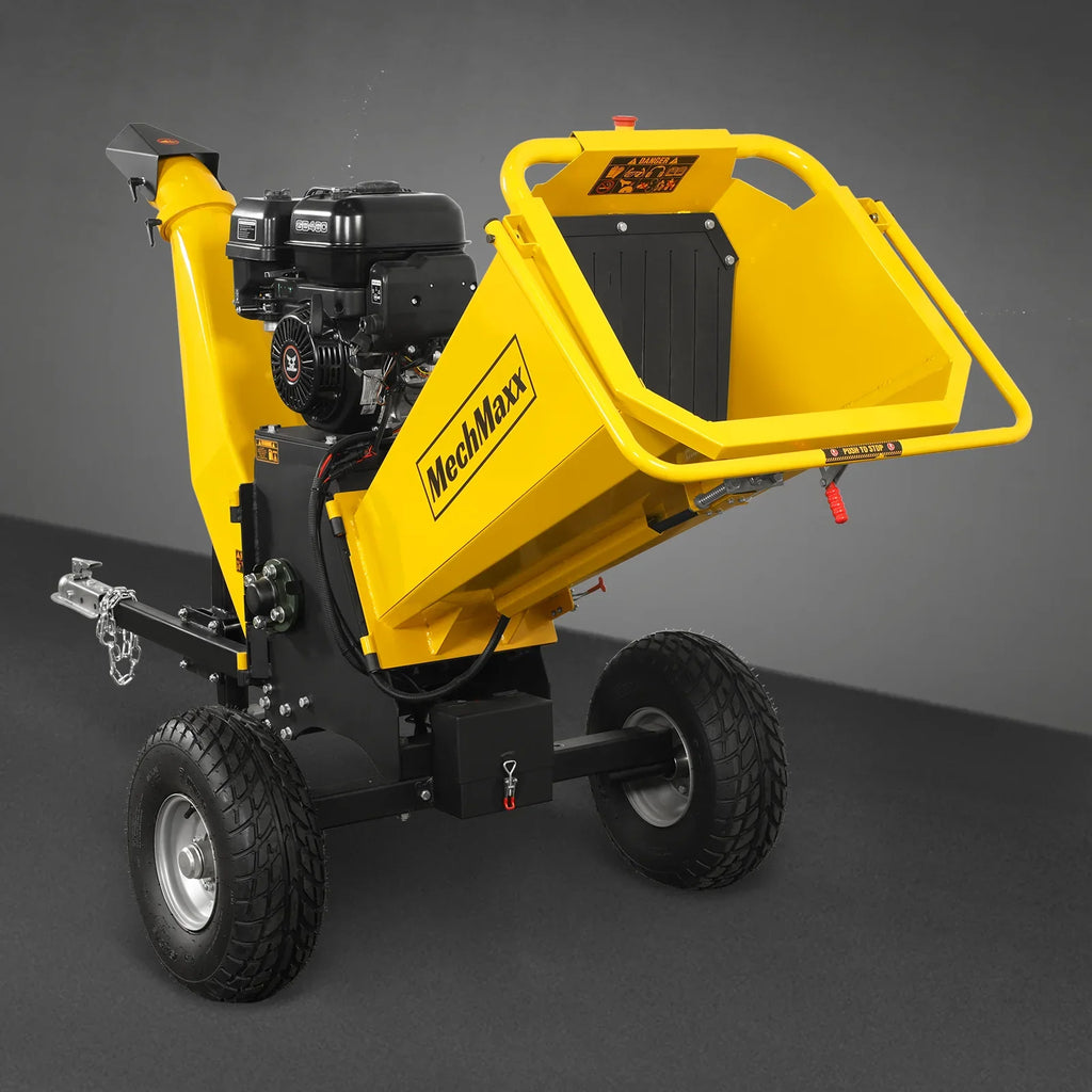 MechMaxx 6 inch E-start ZONSEN 459cc 15hp Gasoline Engine Powered Drum Wood Chipper,  P4206