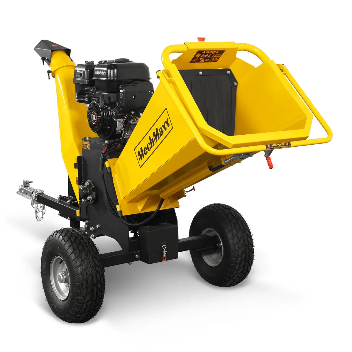 MechMaxx 6 inch E-start ZONSEN 459cc 15hp Gasoline Engine Powered Drum Wood Chipper,  P4206