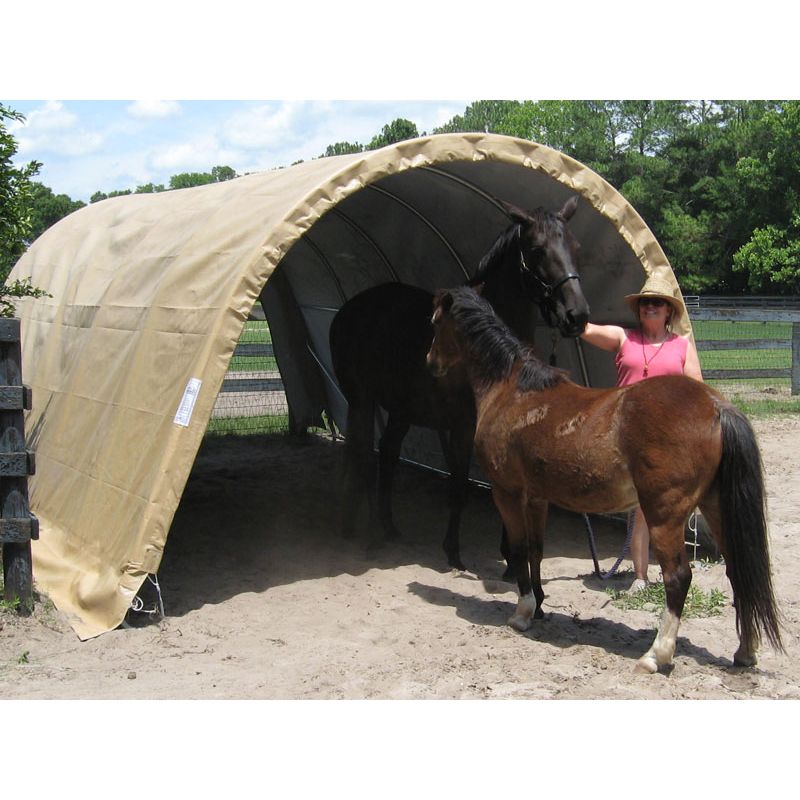 Rhino Shelter Livestock Shelter (Animal Run-In Round Style) 12’W x 20’L x 8’H