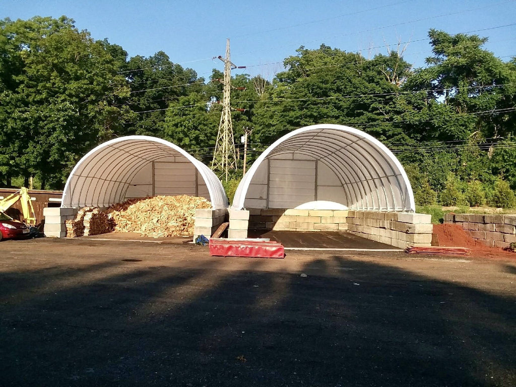 Rhino Shelter Portable Building (Round Style) 30’W x 65’L x 15’H