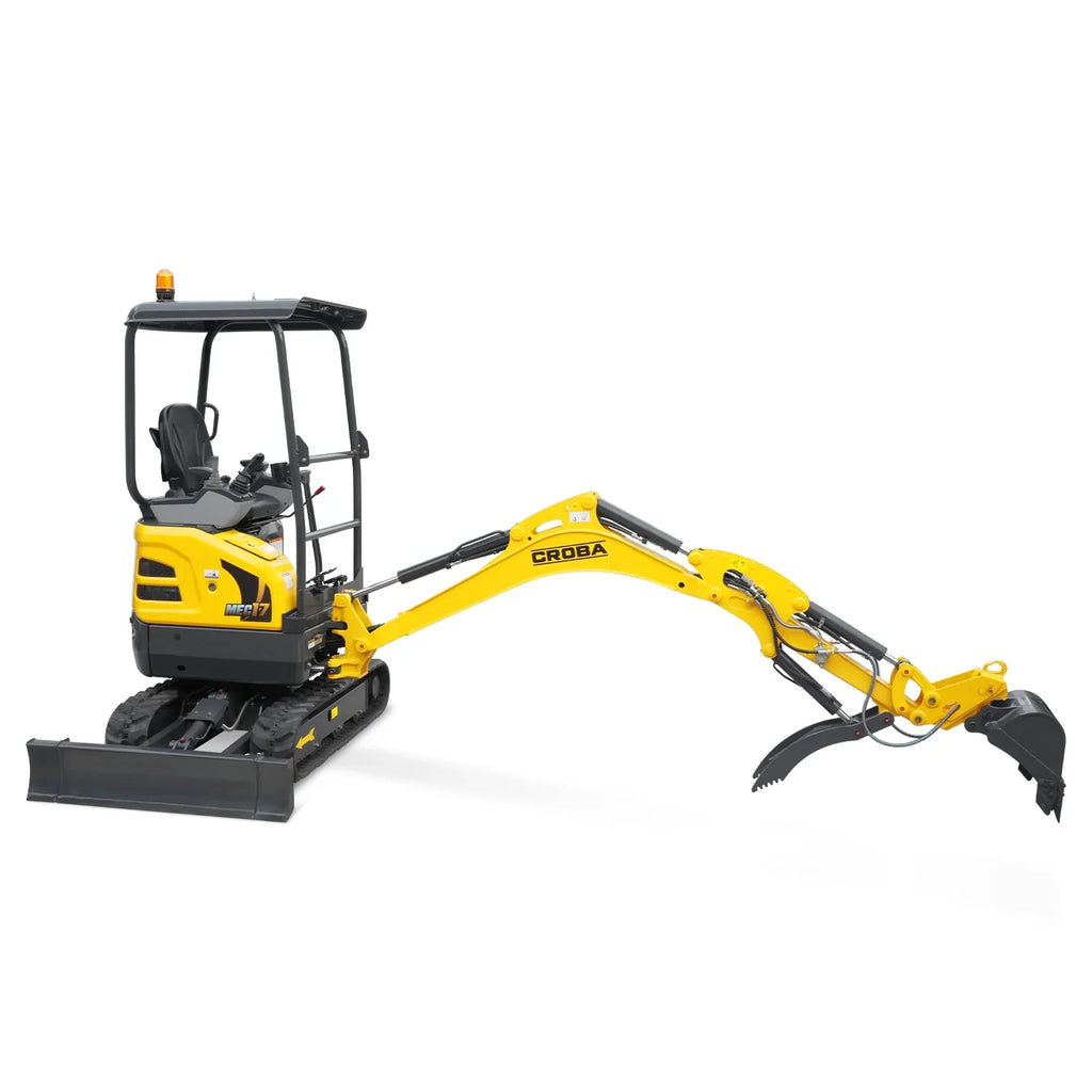 MechMaxx 1.7 Ton Mini Excavator – Kubota D902 Diesel Engine, 95" Dig Depth, 4,190 lb Compact Excavator (MEC17PRO)