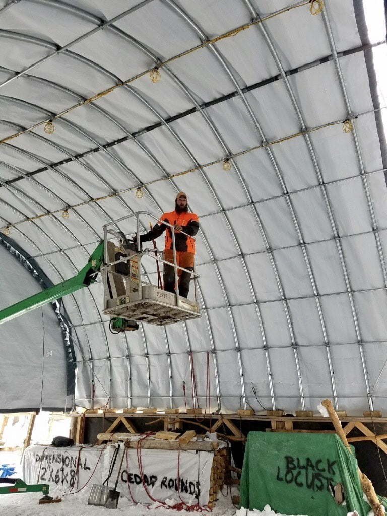 Rhino Shelter Portable Building (Round Style) 30’W x 65’L x 15’H