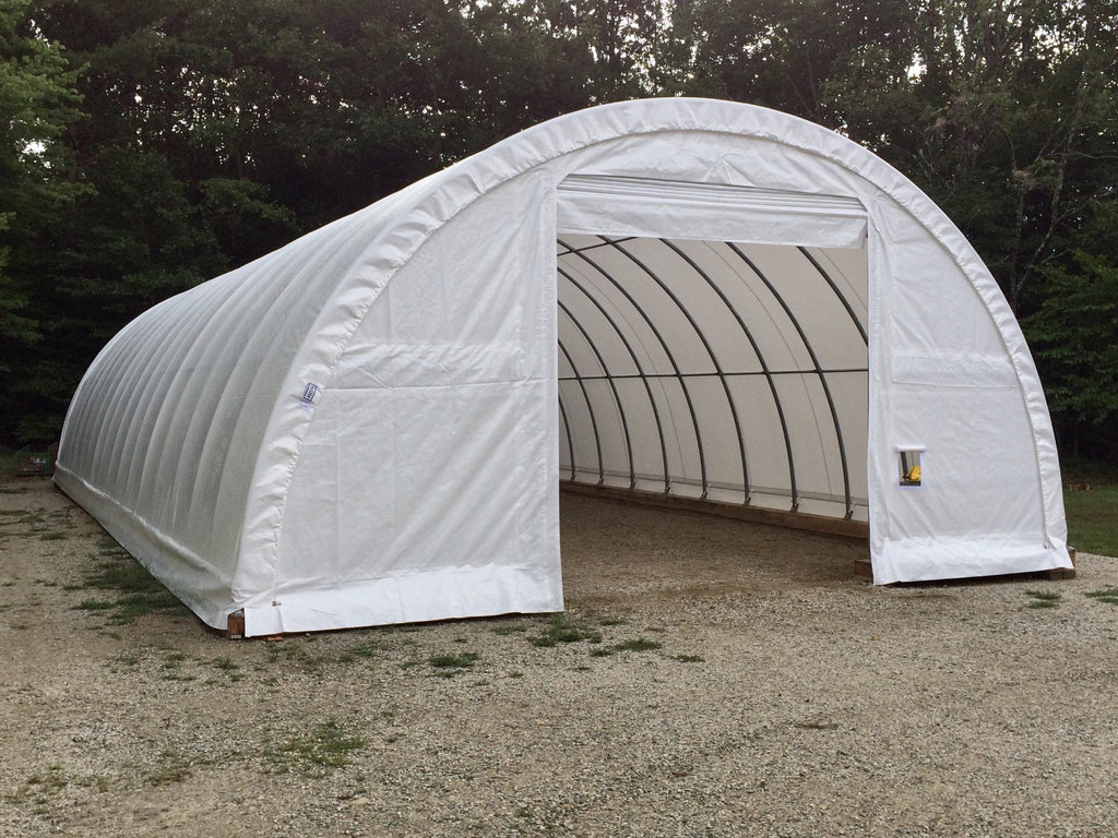 Rhino Shelter Portable Building (Round Style) 30’W x 40’L x 15’H