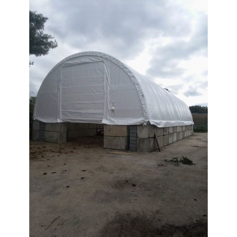 Rhino Shelter Portable Building (Round Style) 30’W x 65’L x 15’H
