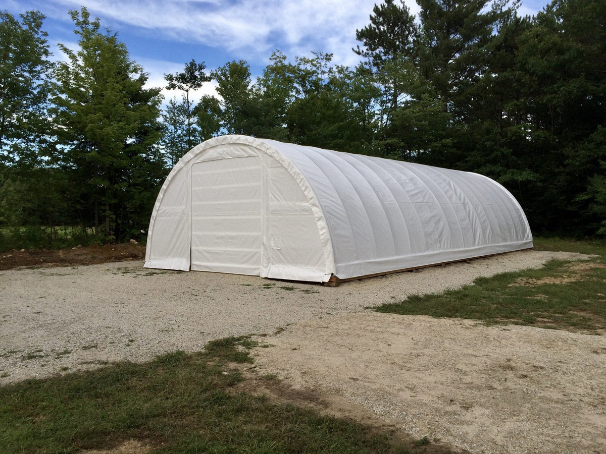 Rhino Shelter Portable Building (Round Style) 30’W x 65’L x 15’H