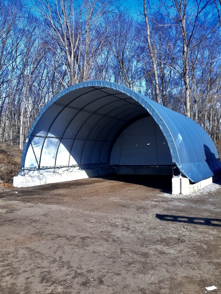 Rhino Shelter Portable Building (Round Style) 30’W x 30’L x 15’H
