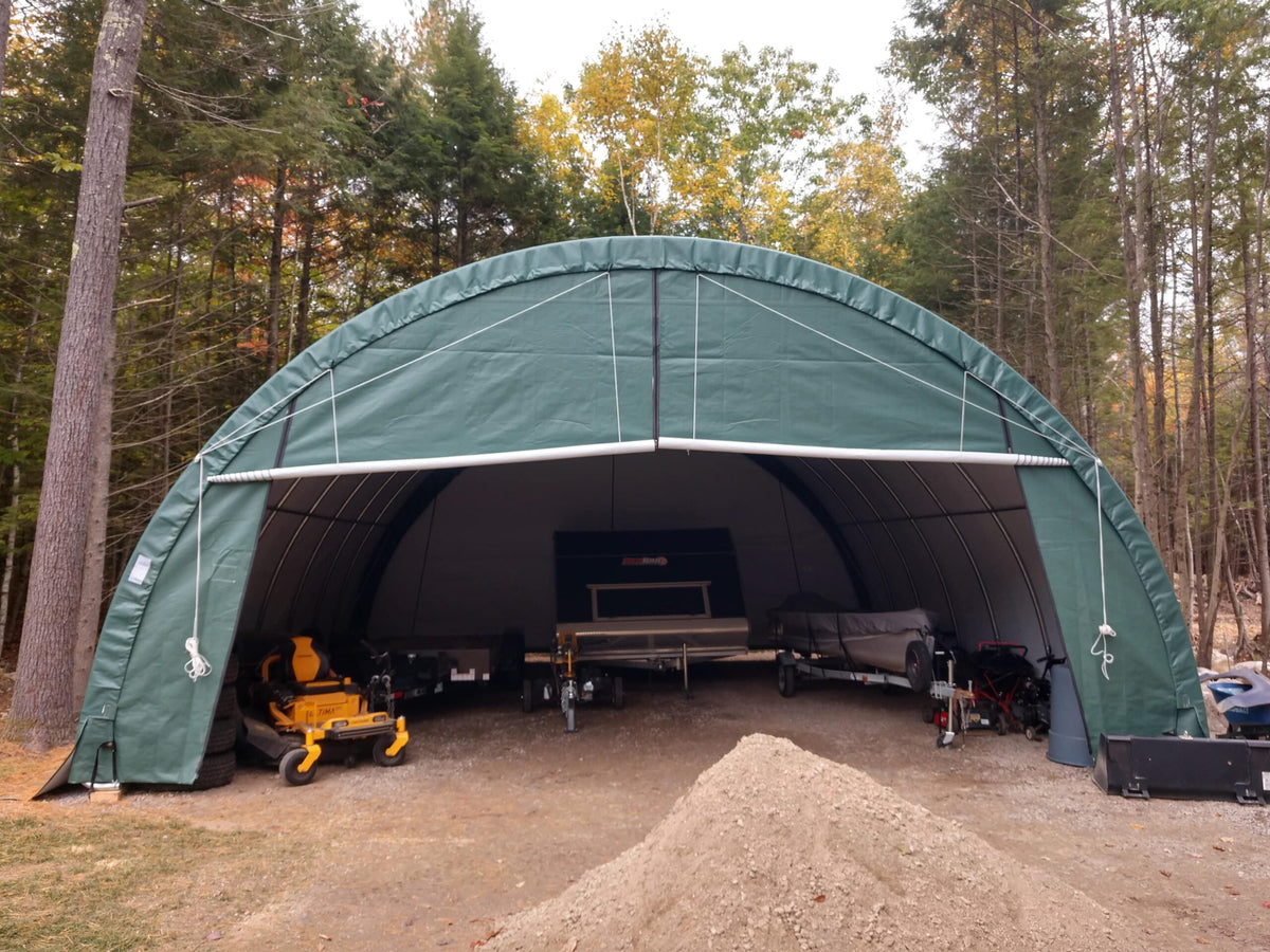 Rhino Shelter Portable Building (Round Style) 30’W x 30’L x 15’H