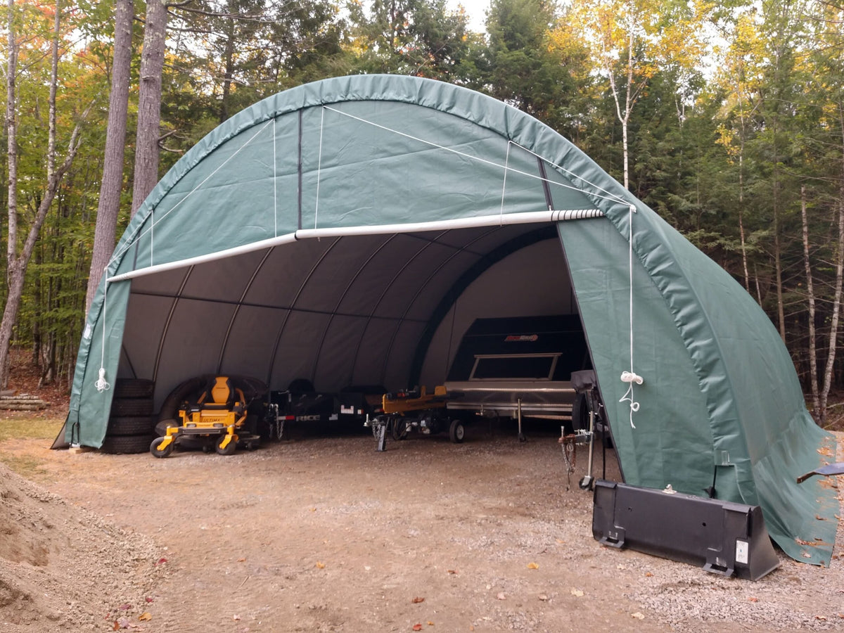 Rhino Shelter Portable Building (Round Style) 30’W x 30’L x 15’H