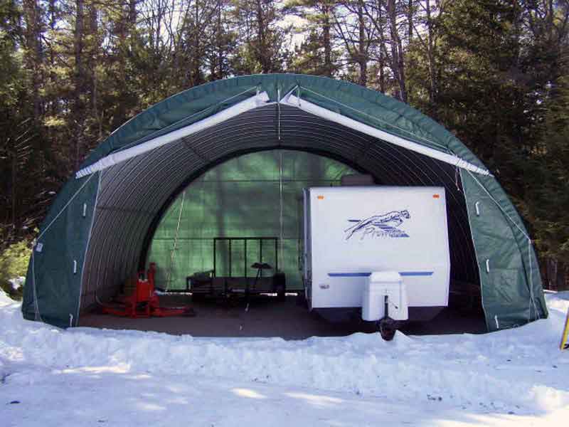 Rhino Shelter Portable Building (Round Style) 30’W x 30’L x 15’H