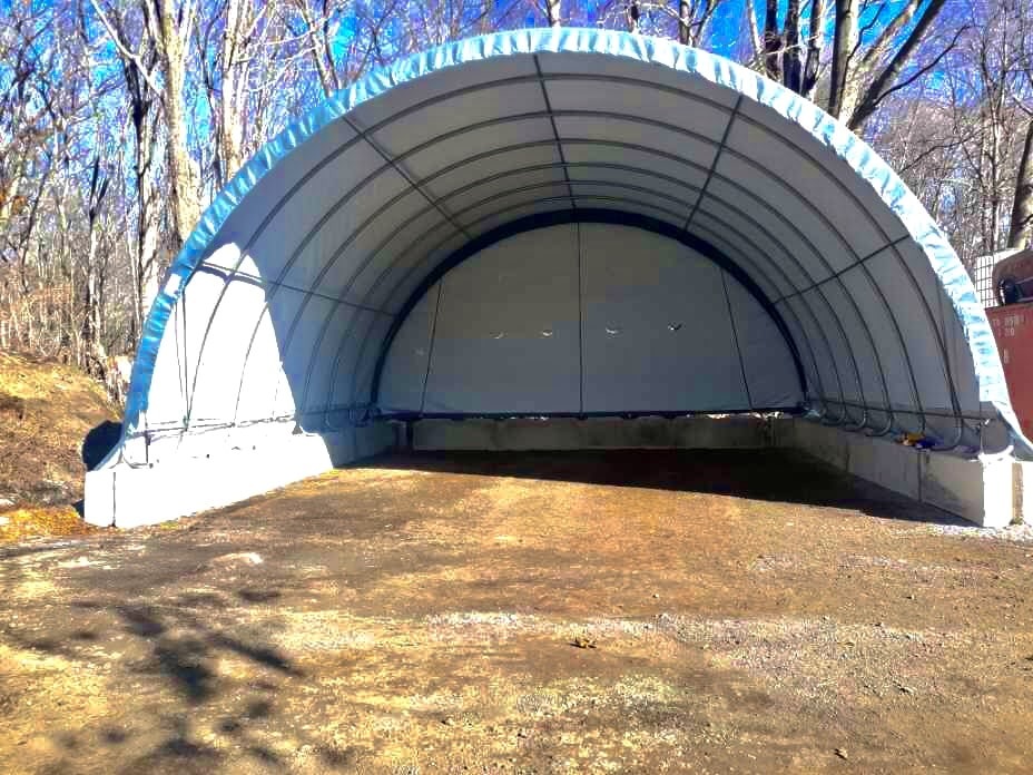 Rhino Shelter Portable Building (Round Style) 30’W x 30’L x 15’H
