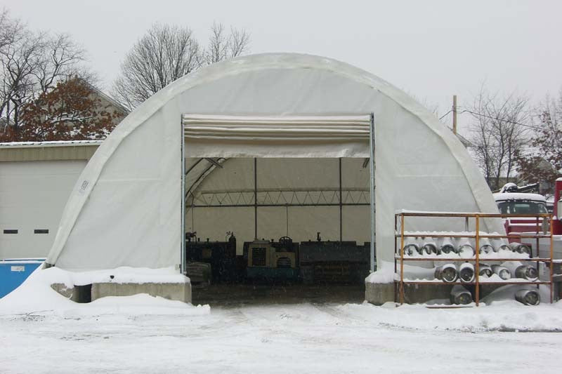 Rhino Shelter Portable Building (Round Style) 30’W x 65’L x 15’H