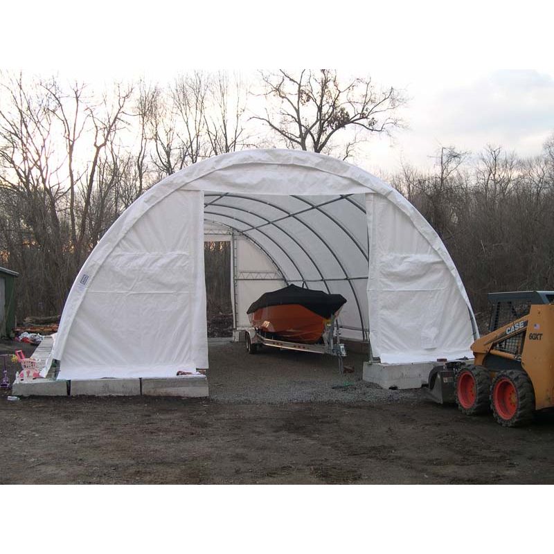 Rhino Shelter Portable Building (Round Style) 30’W x 65’L x 15’H