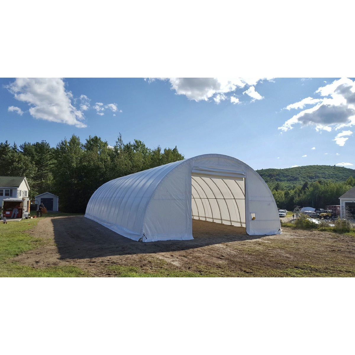 Rhino Shelter Portable Building (Round Style) 30’W x 40’L x 15’H