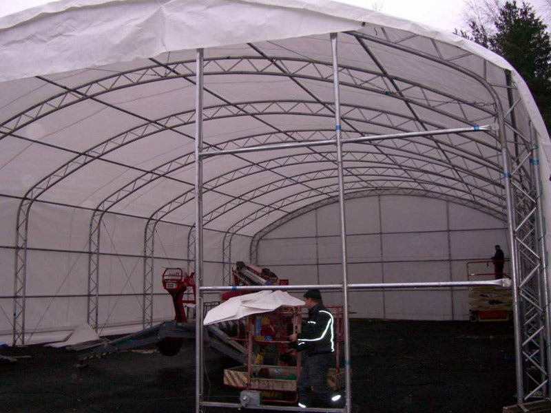 Rhino Shelter Portable Building (Round Style) 40’W x 60’L x 18’H