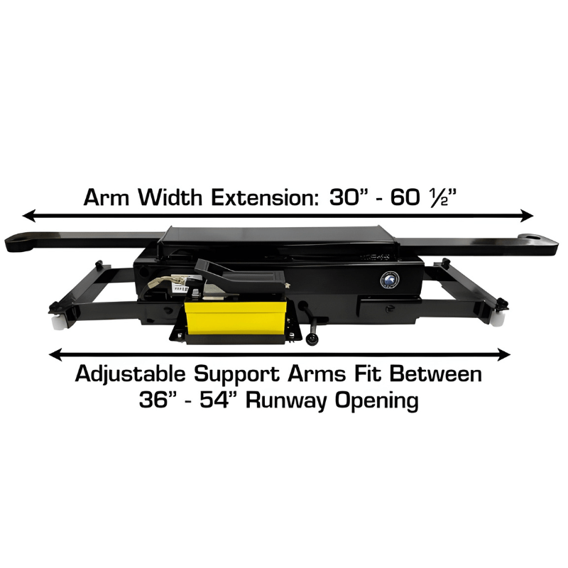 Atlas Automotive Pro9000 - 9000 lb - 4 Post Vehicle Lift with (2) RJ45A Rolling Bridge Jacks