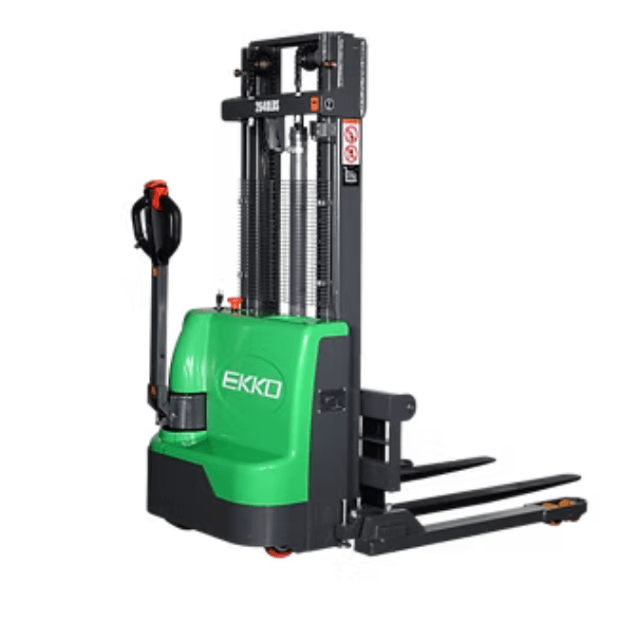 Ekko Lithium Electric Straddle Stacker - 2,640 lb  – 98" Max Lift Height - EB12E-98Li