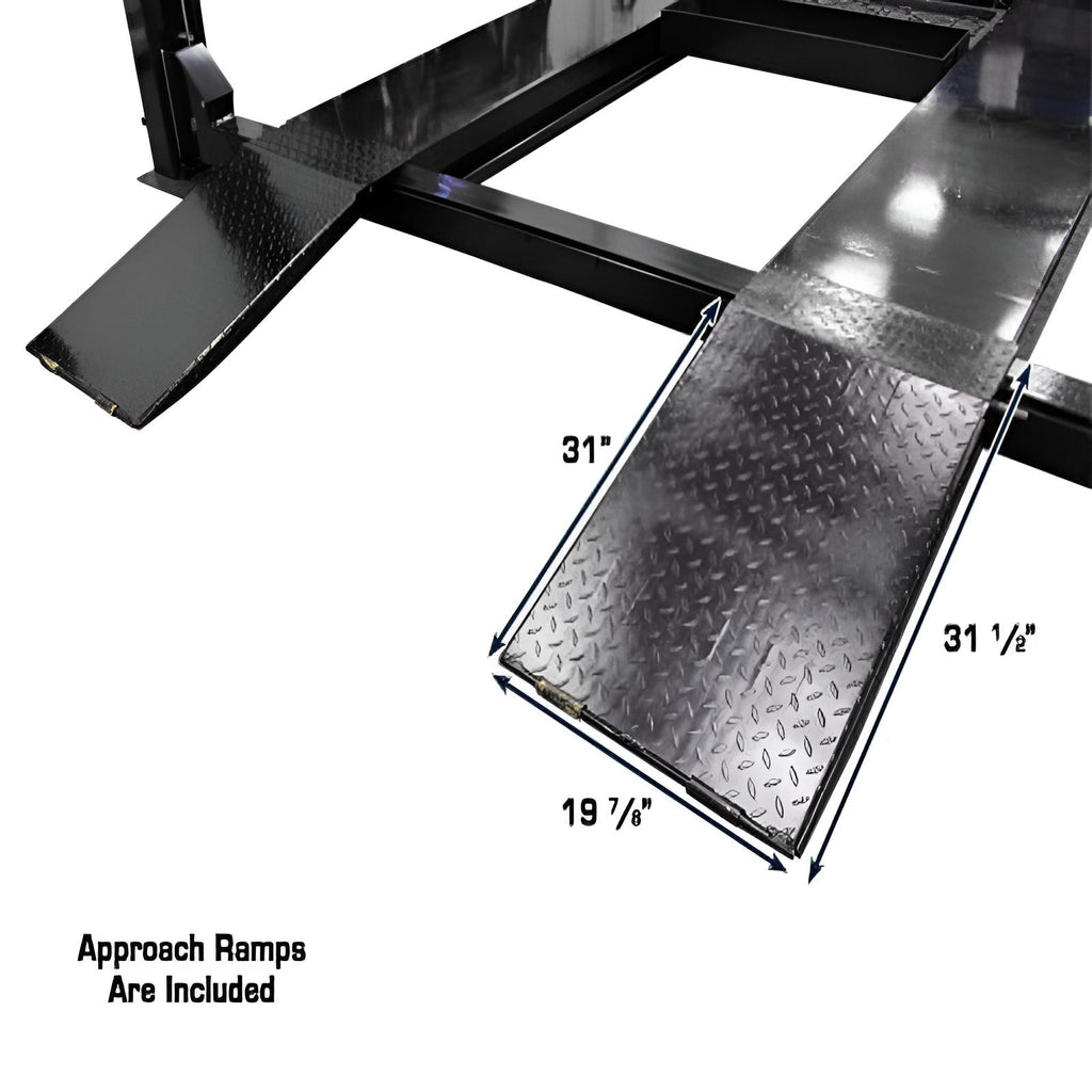Atlas Automotive Pro9000 - 9000 lb - 4 Post Vehicle Lift with (2) RJ45A Rolling Bridge Jacks