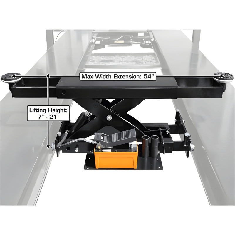 Atlas Automotive PRO9000 - 9000 lb - 4 Post Vehicle Lift with (2) RJ6BK Rolling Bridge Jacks