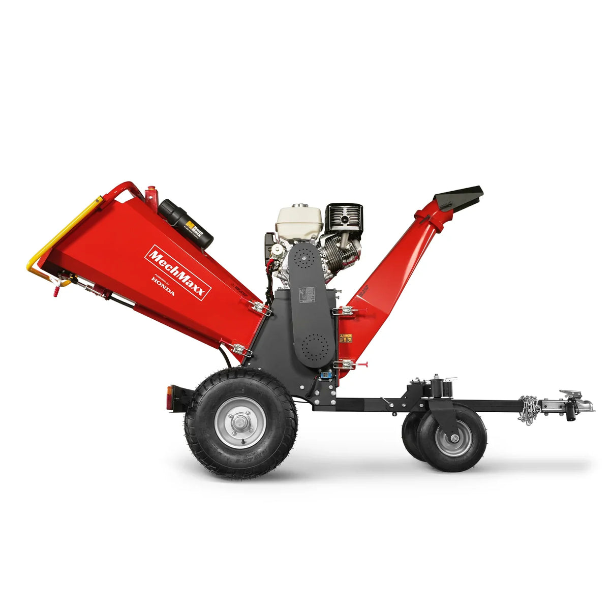 MechMaxx 6 inch HONDA GX390 E-Start Gasoline Engine Powered 4 - Wheel Drum Wood Chipper with Taillight ,  B150