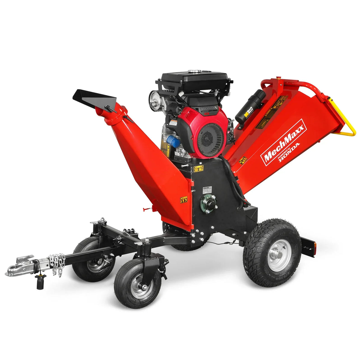 MechMaxx 8 inch HONDA GX690 E-Start 688cc 22hp Gas Powered 4 - Wheel Drum Wood Chipper with Taillight ,  B200