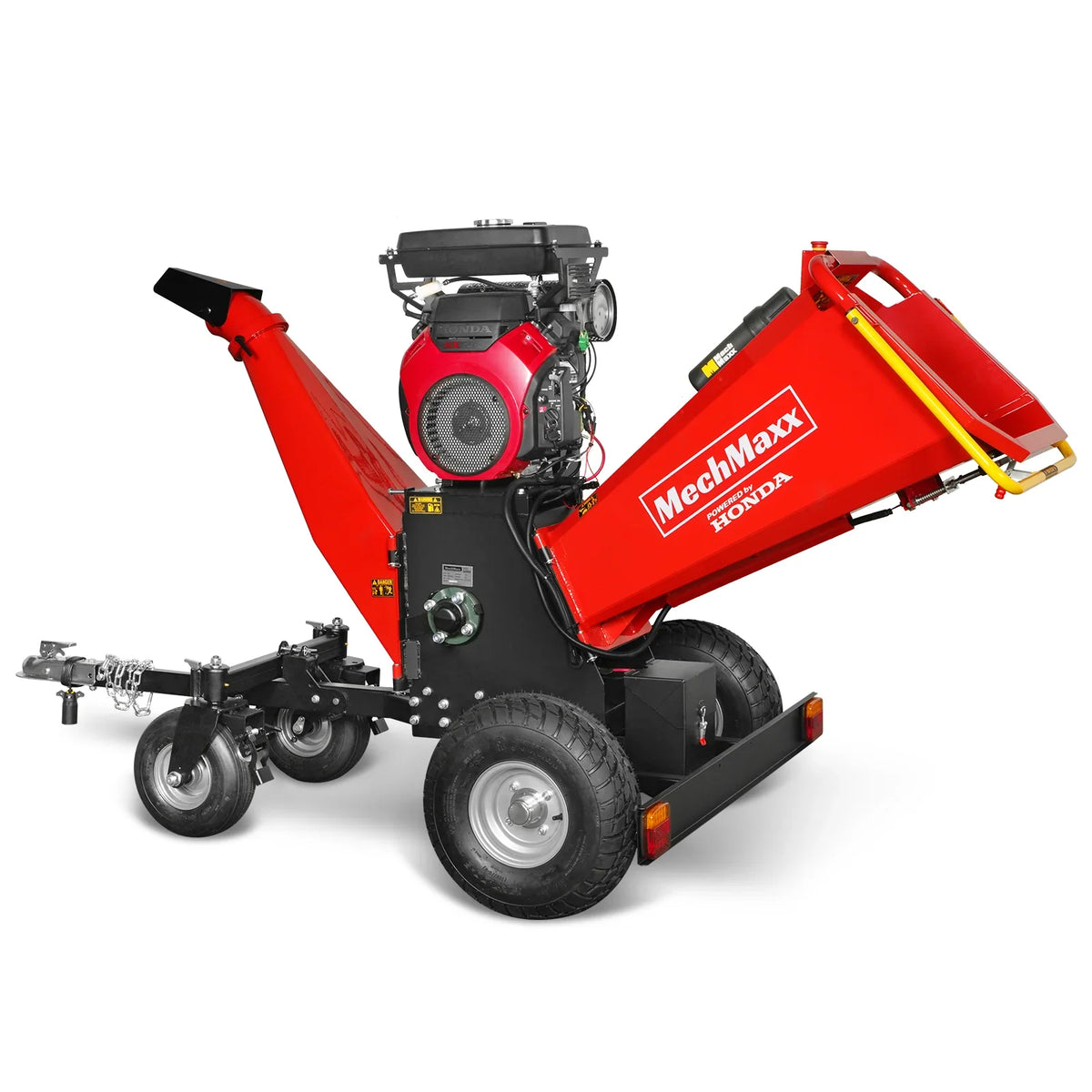 MechMaxx 8 inch HONDA GX690 E-Start 688cc 22hp Gas Powered 4 - Wheel Drum Wood Chipper with Taillight ,  B200