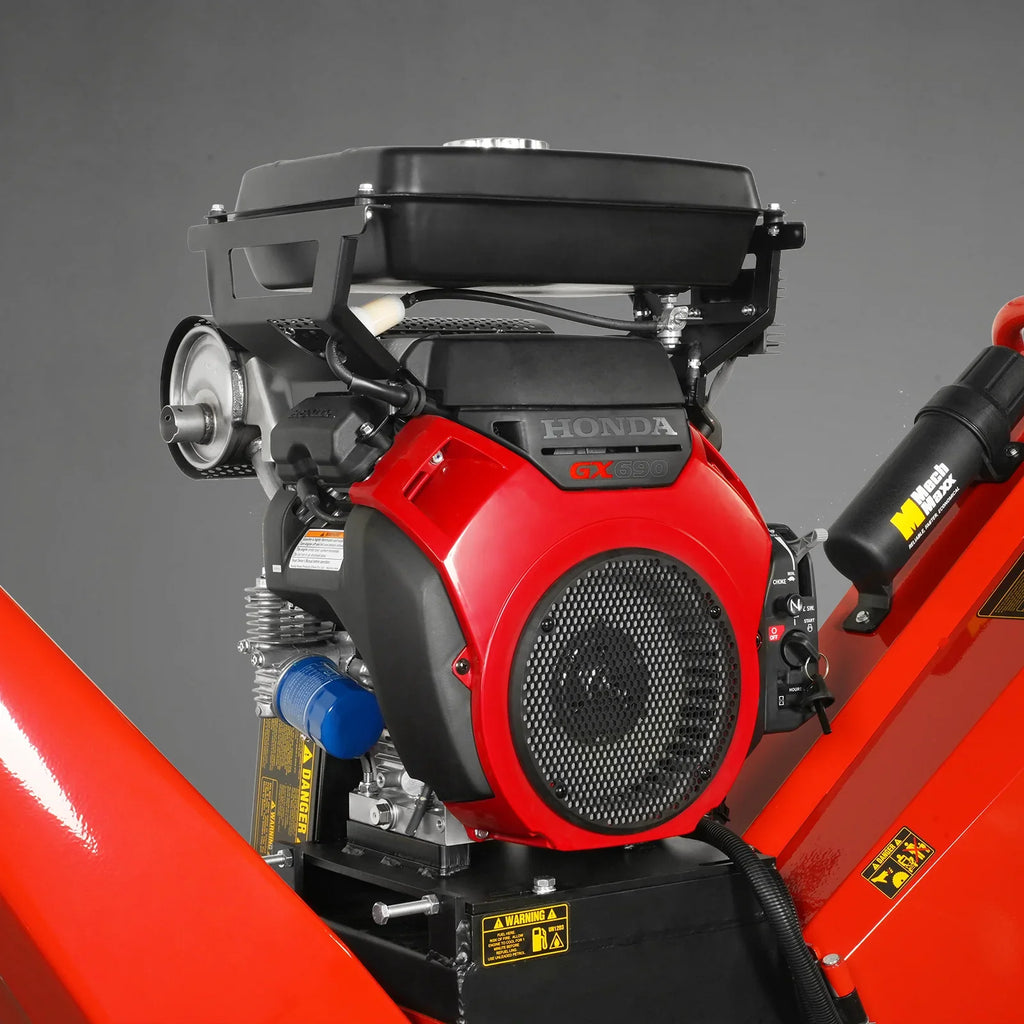 MechMaxx 8 inch HONDA GX690 E-Start 688cc 22hp Gas Powered 4 - Wheel Drum Wood Chipper with Taillight ,  B200