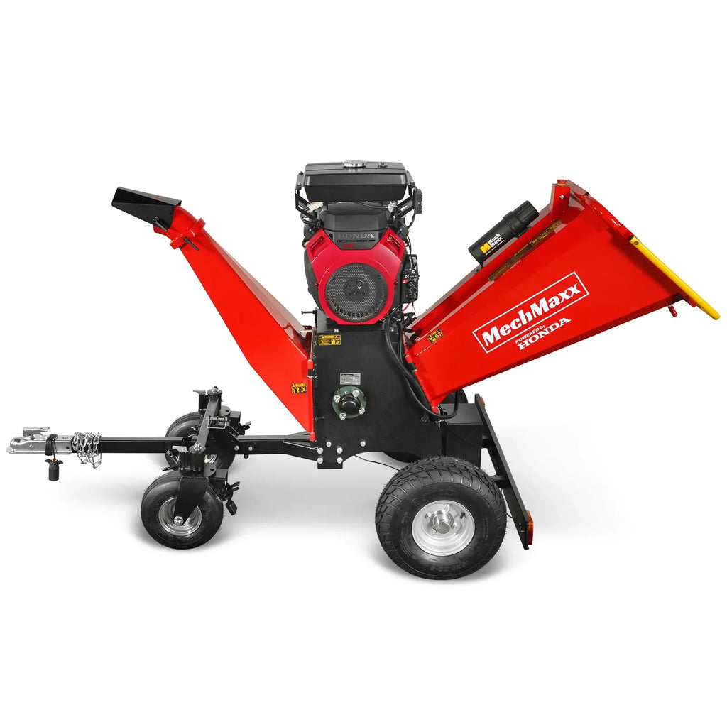 MechMaxx 8 inch HONDA GX690 E-Start 688cc 22hp Gas Powered 4 - Wheel Drum Wood Chipper with Taillight ,  B200