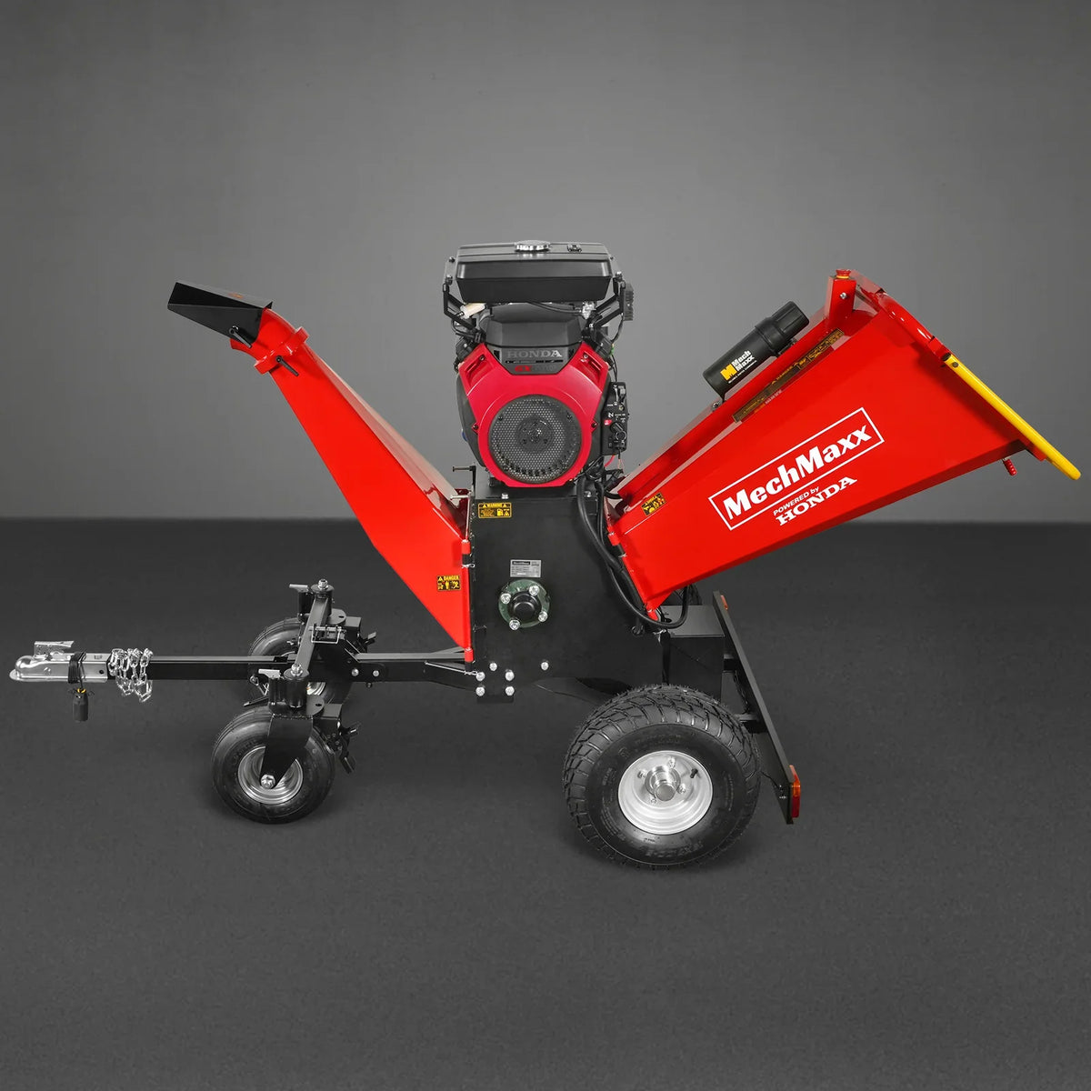 MechMaxx 8 inch HONDA GX690 E-Start 688cc 22hp Gas Powered 4 - Wheel Drum Wood Chipper with Taillight ,  B200