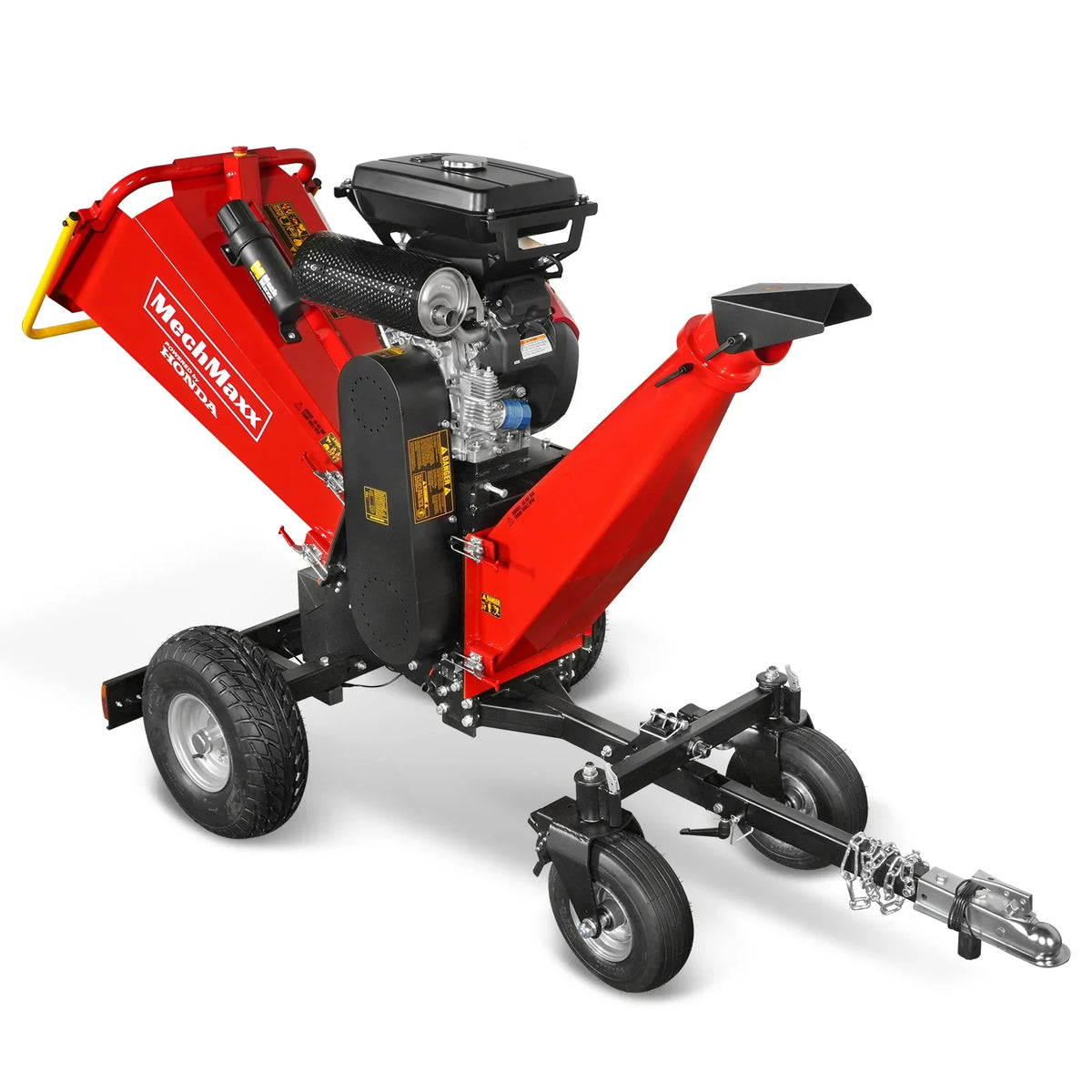 MechMaxx 8 inch HONDA GX690 E-Start 688cc 22hp Gas Powered 4 - Wheel Drum Wood Chipper with Taillight ,  B200