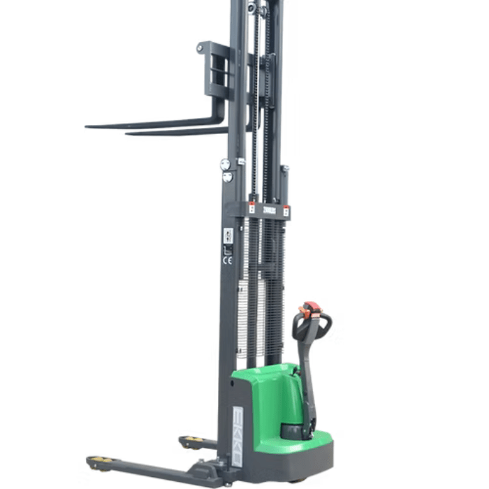 Ekko Lithium Electric Straddle Stacker - 2,800 lb – 145" Max Lift Height - EB13E-145LI