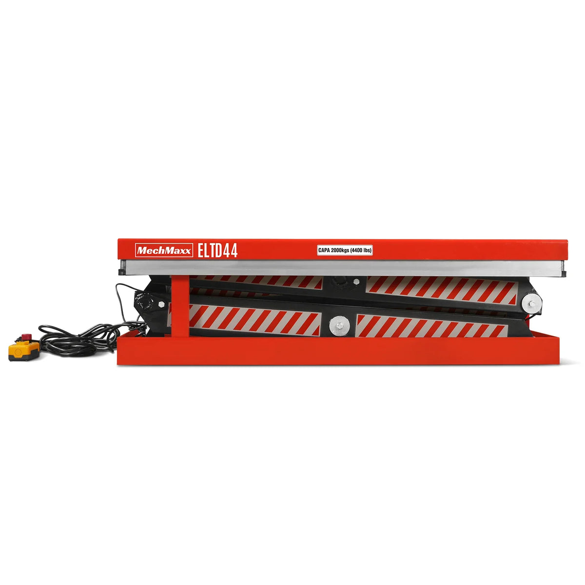 MechMaxx 4400lbs Capacity Stationary Electric Hydraulic Double Scissor Lift Table,  51.2" x 33.5" Platform,  70.1" Lift Height,  UL Certified Motor,  ELTD44