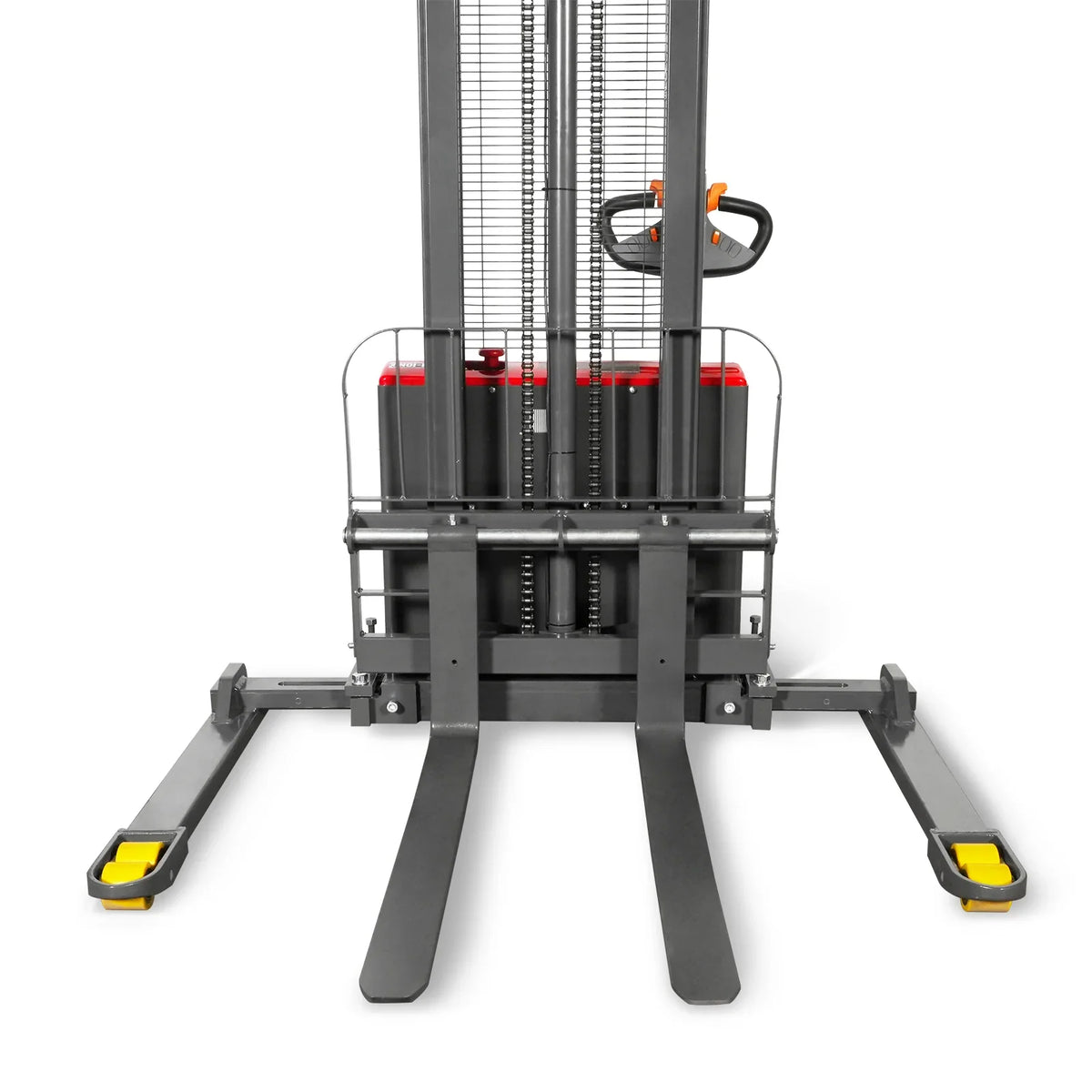 MechMaxx 2640lbs Lithium-ion Electric Straddle Stacker,  138" Lift,  Adjustable Legs & Forks,  F26-138S