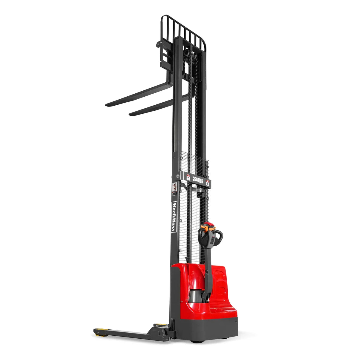 MechMaxx 2640lbs Lithium-ion Electric Straddle Stacker,  118" Lift,  Adjustable Legs & Forks,  F26-118S