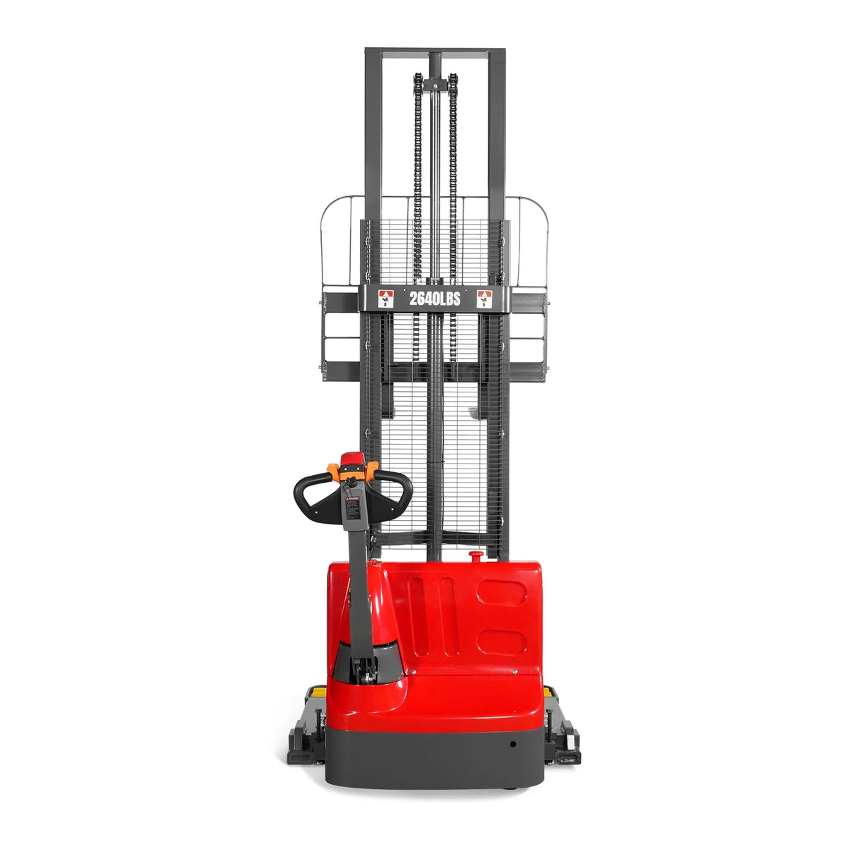 MechMaxx 2640lbs Lithium-ion Electric Straddle Stacker,  118" Lift,  Adjustable Legs & Forks,  F26-118S