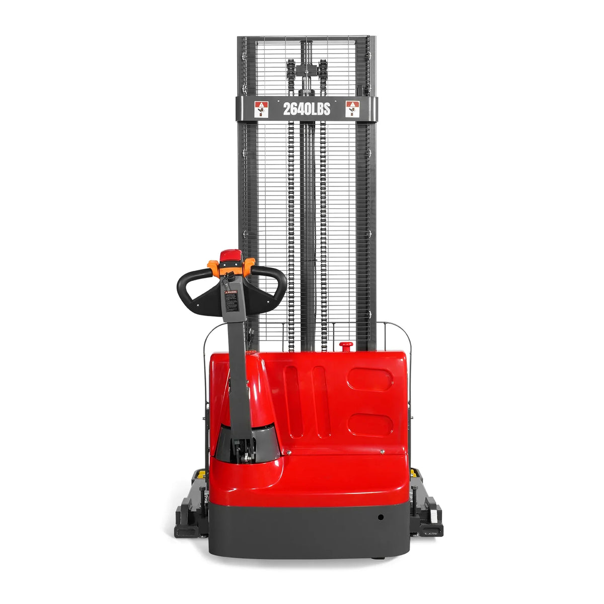MechMaxx 2640lbs Lithium-ion Electric Straddle Stacker,  118" Lift,  Adjustable Legs & Forks,  F26-118S