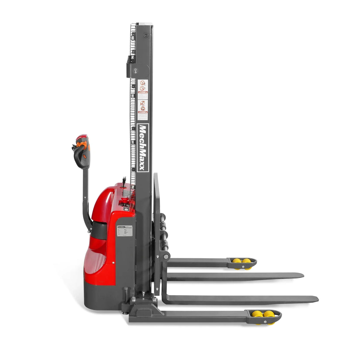 MechMaxx 2640lbs Lithium-ion Electric Straddle Stacker,  118" Lift,  Adjustable Legs & Forks,  F26-118S