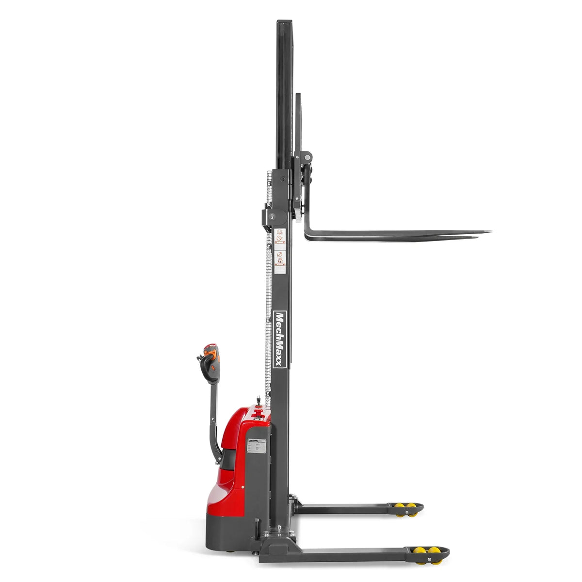 MechMaxx 2640lbs Lithium-ion Electric Straddle Stacker,  138" Lift,  Adjustable Legs & Forks,  F26-138S