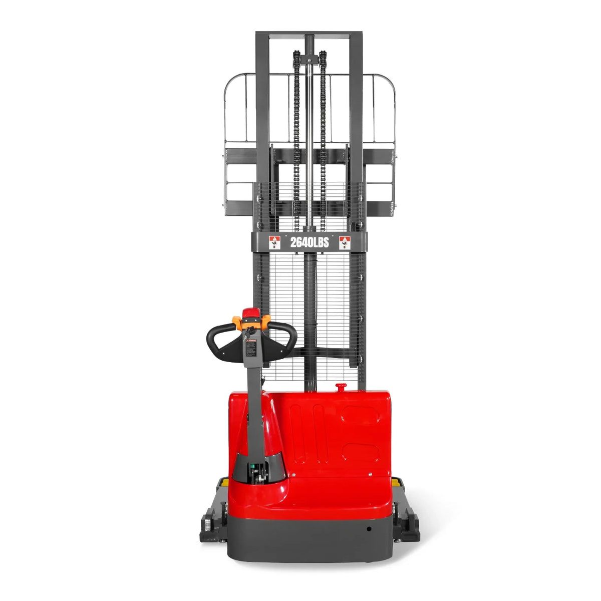 MechMaxx 2640lbs Lithium-ion Electric Straddle Stacker,  98" Lift,  Adjustable Legs & Forks,  F26-98S