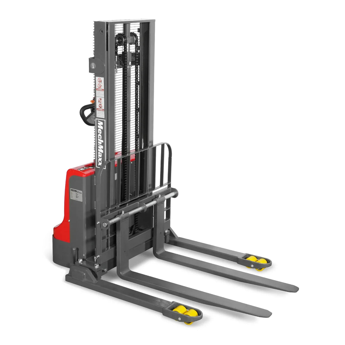 MechMaxx 2640lbs Lithium-ion Electric Straddle Stacker,  98" Lift,  Adjustable Legs & Forks,  F26-98S
