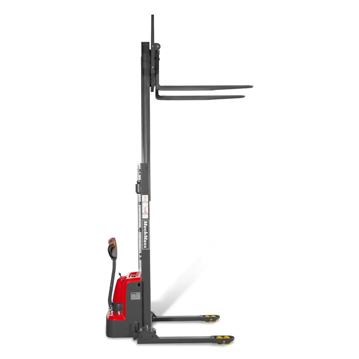 MechMaxx 3300lbs Lithium-ion Electric Straddle Stacker,  118" Lift,  Adjustable Legs & Forks,  F33-118S