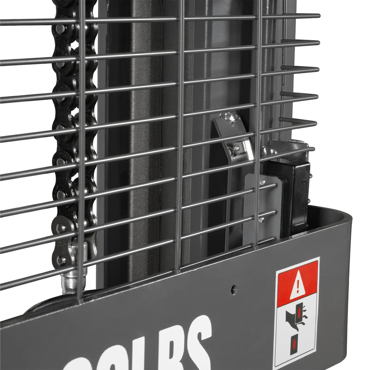 MechMaxx 3300lbs Lithium-ion Electric Straddle Stacker,  118" Lift,  Adjustable Legs & Forks,  F33-118S