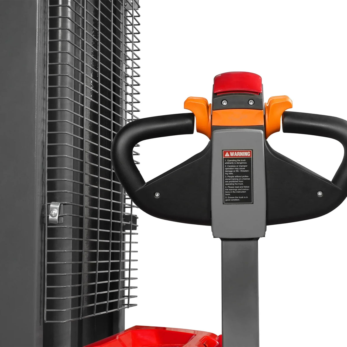 MechMaxx 3300lbs Lithium-ion Electric Straddle Stacker,  118" Lift,  Adjustable Legs & Forks,  F33-118S