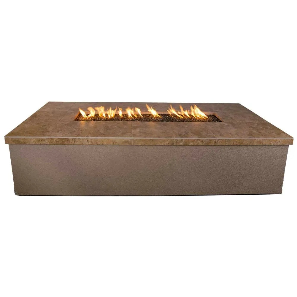 KoKoMo Grills Entertainer Outdoor Fire Pit – 5’6” Rectangular Gas Fire Pit with 35,000 BTU Burner - Natural Gas or Propane