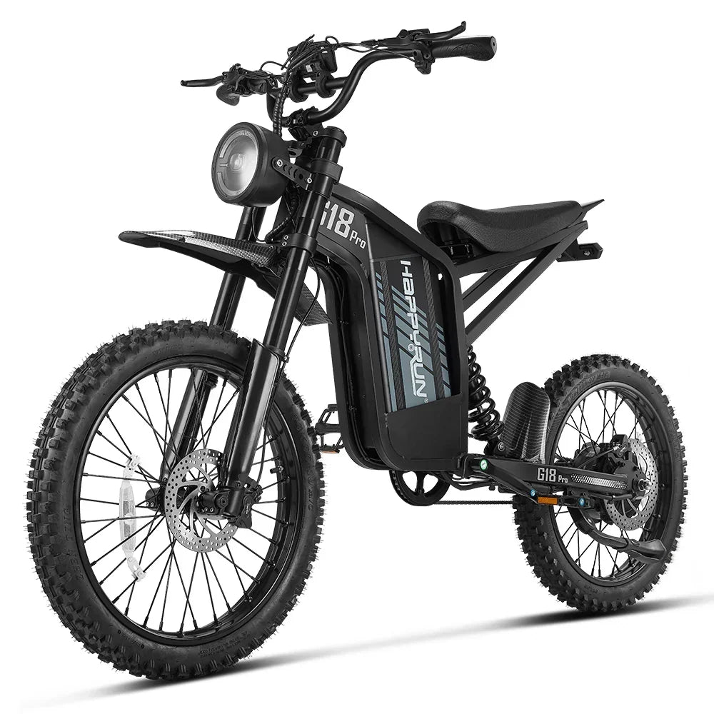 HappyRun G18 Pro 60V/35Ah 4500W Off-Road Electric Dirt Bike with Pedals