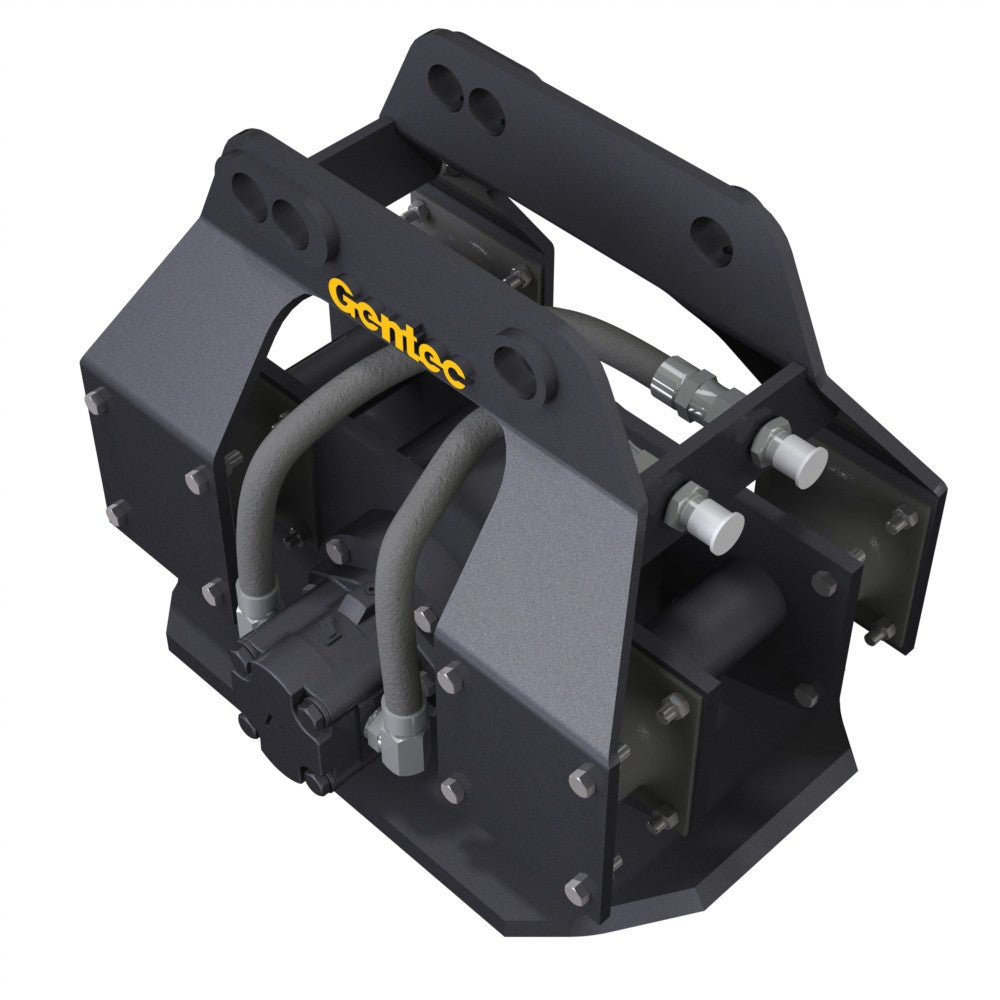 Pin-On Hydraulic Plate Compactor Excavator Attachment for 4,000 to 14,500 lb Excavators | Gentec GE870