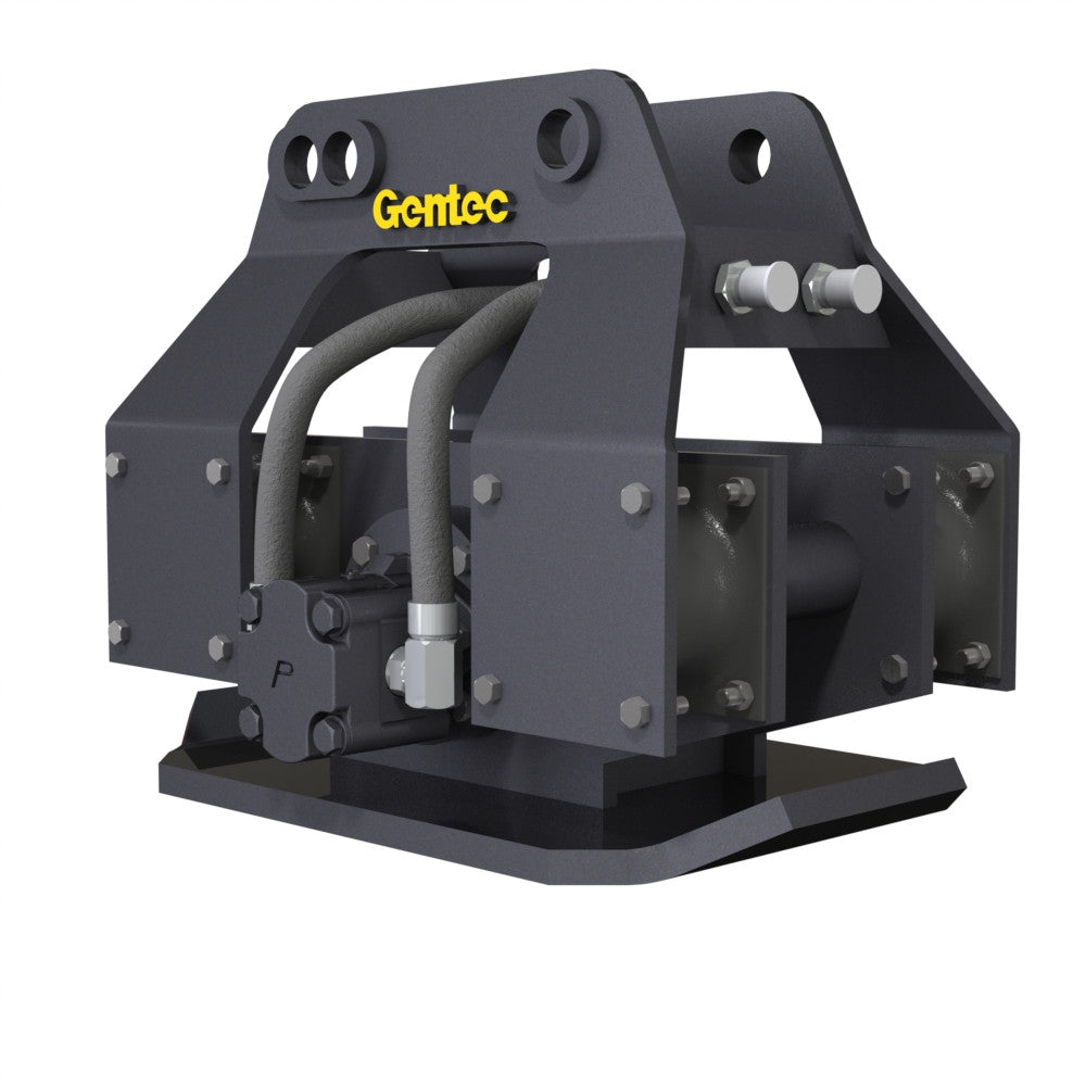 Pin-On Hydraulic Plate Compactor Excavator Attachment for 4,000 to 14,500 lb Excavators | Gentec GE870